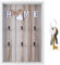 Boîte à clés Murale en Bois, 30 x 20 cm Support Clef Mural avec 6 Crochets Porte Clef Mural Sans Percage, Boite a Clef Decorative Murale pour Salon, à L'entrée, Cuisine