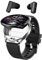 Zephyrion Smart Watch TWS Auricolari per Android iOS, Orologio Sportivo Rotondo da 1,39 pollici, Promemoria per i Messaggi, Monitoraggio della Frequenza Cardiaca e dell'ossigeno nel Sangue (Argento)