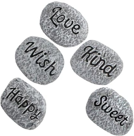 ORFOFE 5 Stück Topfpflanzen Dekorationen Töpfe Aquarien Dekorationen Landschaftssteine Dekorativer Aquarium Kies Kleine Aquarium Kieselsteine Steine ​​Für Vasen Wiederverwendbare