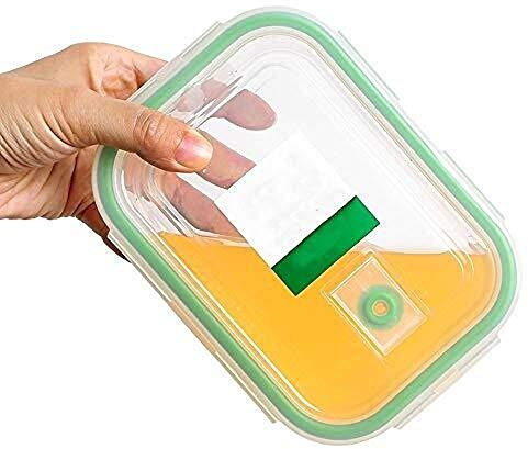 ABNMJKI Bento-Boxen Glas Lunch Box;Glas Crisper;Hitzebeständige Sealed Box;Mikrowelle Lunch Box;Brotdose;mit Deckel, Lagerung, Konservierung.EIN warmes Mittagessen auf dem Sprung genießen.
