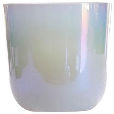 PA-DABAOO Pearl White Crystal Singing Bowl, Heart Chakra Crystal Singing Bowl, Buddhist Sound Bowl, Yoga Singing Bowl, Suitable for Meditation Yoga Sound Therapy,6 inch E4