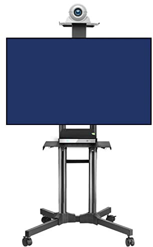 SaryEdge Supporto TV Mobile Supporto TV per Sala riunioni con ripiano multimediale - TV Smart Screen da 32 a 70 Pollici, Carrello TV Mobile con Struttura Interna (