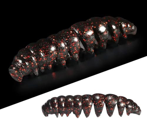 ED-FISHING Forellenköder Bienenmaden Gummiköder Forelle Auftreibender 4cm Maden Köder Forelle NEUHEIT 2025 Softbait Fischköder (10+1 Stück Dark Brown)