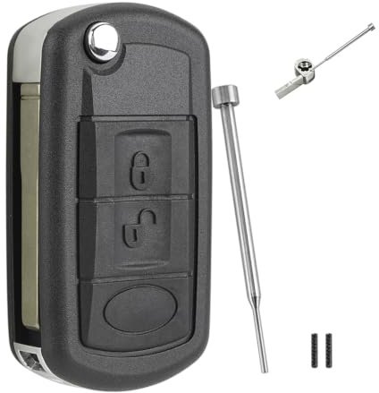 3 Button Key Fob Shell For Land Rover Discovery 3 Range Rover Sport Case | For Discovery 3 key fob cover, Land Rover key shell with pin removal tool, Landrover Discovery 3 & Range Rover Sport key fob