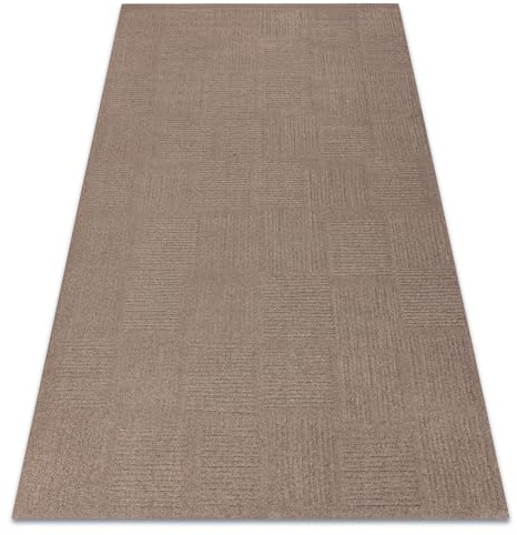 rugsx Wollteppich TEXTURA 488.20.LA600 OSTA - modern - Linien, geometrisch strukturell braun 135x200 cm