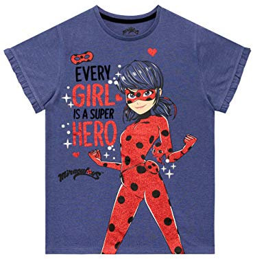 Miraculous Mädchen Ladybug T-Shirt Blau 152