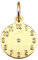 Anhänger Taufuhr Gold 585 Taufe Uhr mit Gravur Gelbgold Kinderanhänger