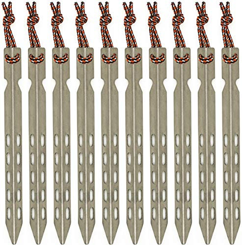 Ti-Time Titan Zelthaken - Hering Zelthering Erdnagel V-Profil 16 cm, 10 Stück, 13500