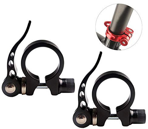 DAZISEN Morsetto del Sedile - Mountain Bike Bicicletta Scaffale Tubo Morsetto Blocco Sgancio rapido Sella Sede Asta Morsetto 28.6mm 2 Pezzi(Nero)