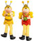 Ideen mit Herz Deko-Figuren mit Schlenkerbeinen | Frühling & Ostern | Kantensitzer | Kantenhocker | 18 cm (Bienen)