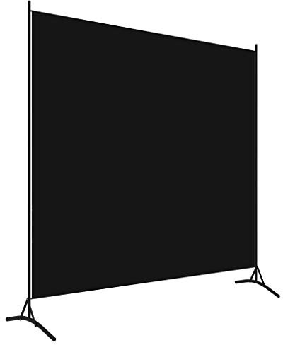 Tidyard 1-TLG.Raumteiler Trennwand Paravent Wand Raumtrenner Wandschirme Stellwand Sichtschut für Wohnung Wohnzimmer Badmöbel Schwarz Schwarz 175x180 cm