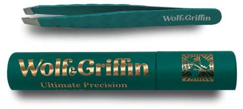 Wolf & Griffin Mini pince à épiler | Pince à épiler professionnelle pour homme et femme | Parfaite pour l'épilation du visage | Acier inoxydable