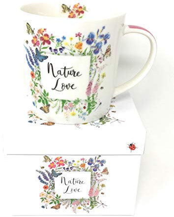 PPD Nature Love Trend Mug en boîte cadeau Tasse à thé Tasse à café 350 ml