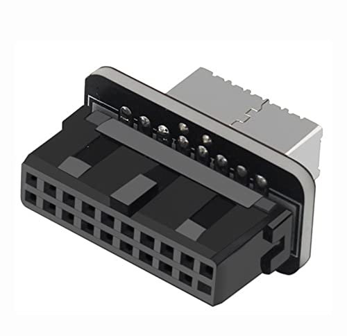 MERIGLARE USB 3.0 19P/20P to Type E Adapter Converter for Motherboard, Type-C Type-E Adapter to Access Usb-C And Support Front Panel Header Computer Mainboard Expansion Card Motherboard