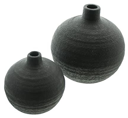FRANK FLECHTWAREN Vase Noir, im 2er Set
