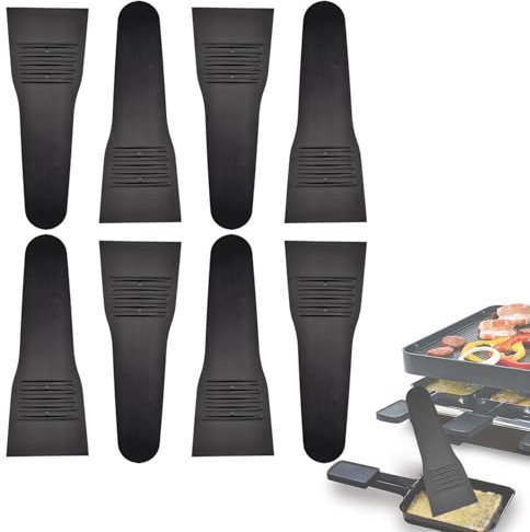 Raclette Spatula for Non-stick Pans | Kitchen Tools & Gadgets - Great Bakeware for Cooking and Decorating (Set of 8)