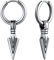 U7 12mm Kleine Creolen mit Speerspitze Anhänger Ohrringe Edelstahl Herren Biker Gotik Hängeohrringe Punk Rock Creolen Silber Huggie Kreolen Hoop Earrings Modeschmuck für Ehemann