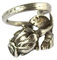 Silber 800er Rosen Besteckschmuck Ring, ca. 55 (17,7) Ring aus Besteck