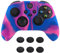 eXtremeRate PlayVital 3D Studded Edition Anti-Slip Silicone Cover Skin for Xbox Series X Controller, Soft Rubber Case Protector for Xbox Series S Controller with Thumb Grip Caps - Pink & Purple & Blue