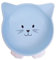 YöL Blue Ceramic Cat Face Food Water Bowl Small Pet Kitten Colourful Print