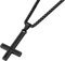 Supcare Personalisiert Kette für Herren Damen Petruskreuz Anhänger Halskette Upside Down Kreuz Umkehrung Kette Schwarzkette Simpel umgedrehtes Invertiert Kreuz Anhänger Kreuzkette Schmuck für Vater