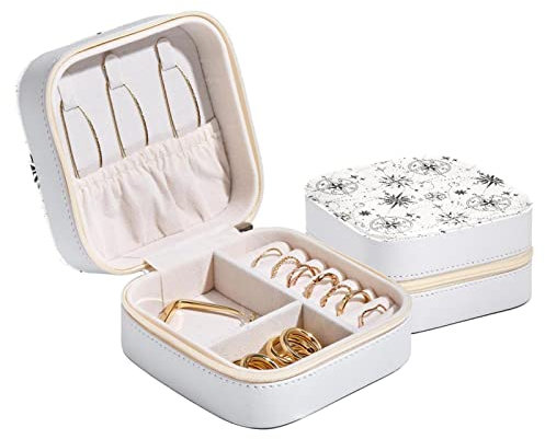 Jewelry Storage Box Travel Jewelry Case Compass Wind Rose for Women Girls