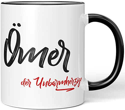 JUNIWORDS Tasse, Ömer, der Unbarmherzige, Schwarz (5280752)