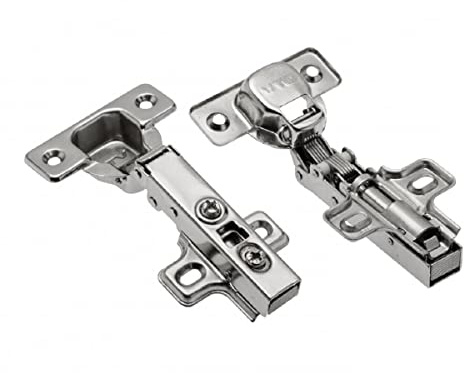 MS Beschläge Türscharnier Möbeltürscharnier Topfband Ø 35mm Soft Close Topfband Möbelscharnier Clip-Scharnier Kreuzplatte Schrankscharnier (Eckanschlag)