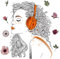 WandSticker4U®- XXL Wandtattoo Jugendzimmer Mädchen MUSIC GIRL Comic Zeichnung (81x52 cm) I Wandsticker Mädchen Blumen rosa groß I Wandaufkleber Mädchenzimmer Deko Teenager COOL