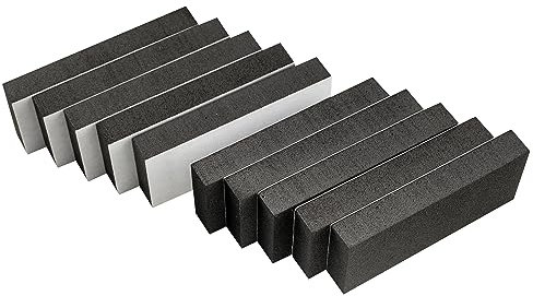 Musiclily Pro 70x30x10mm EVA Mousse Anti-Vibration Adhesif pour Micro de Basse Jazzmaster, Noir (Lot de 10)