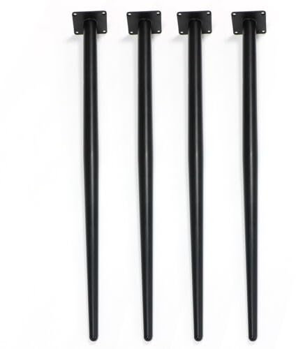 Vielrosse Stahl Tischbeine 4er Set, 72cm Schwarz Conical Tischfuß Für Schreibtisch Couchtisch Bank Rund Tischgestell