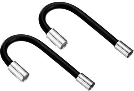 QUARKZMAN 2Stk Schäumen Verlängerung Rohr Wasserhahn Verlängern Verlängerung Waschbecken Abfluss Verlängerung Rohr Badezimmer Verlängerung Flexibel WasserSchwarz (50cm)