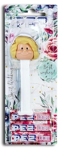 PEZ Spender Hochzeit Braut inklusive 3 Pack Bonbons Gastgeschenke für Kinder & Hochzeitsdeko & Candy-Bar Braut blond