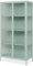 Furn.Design Vitrine in mintgrün, Kommode aus Metall mit Glas, Vitrinenschrank, Anrichte grün, 80 x 160 cm Maram (80 x 160 cm)