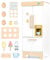 PairPear Kids Play Kitchen Toy Fridge Wooden Toy Refrigerator Freezer Set for Toddler Pretend Play Kitchen Acessories Play Food Gift for Boys & Girls Age 3+
