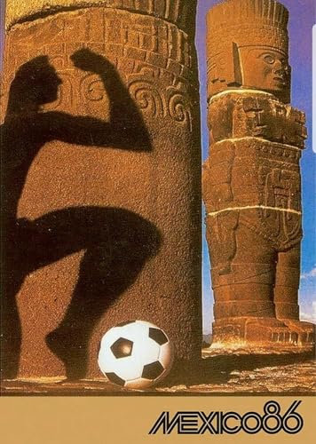DDSEW GREWT Mexique 1986 Coupe du Monde de Football Affiches Vintage Football Sport Peinture sur Toile Coupe du Monde De Football Impressions Maison Murale Art Décor Photo 50x70cm sans Cadre