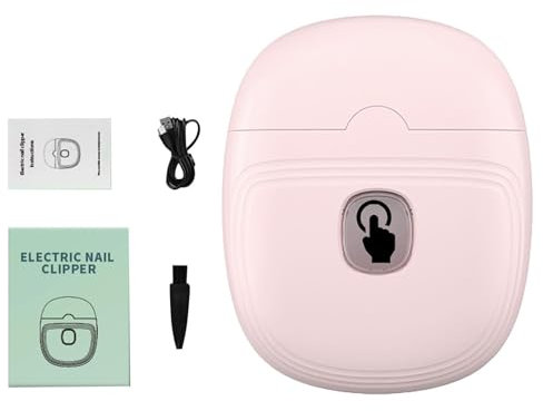 Coupe Ongle Electrique 3 en 1 Coupe Ongle Rechargeable par USB Avec Lumière pour Bébés, Enfants, Adultes Lime à Ongles électrique avec Tondeuse à Ongles et Polisseuse à Ongles (Rose)