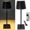 Cepewa LED Tischleuchte | schwarz 17 LEDs 8,5x32cm ABS PS | Touchfunktion USB akkubetrieben warmweiß | 3 Helligkeitsstufen 35 Lumen (1x Tischleuchte schwarz 32cm)