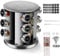SXTIHD Porte Épices Cuisine Rotatif, Carrousel à Épices en Acier Inoxydable avec Verres à Épices Ronds 12 * 100ml, Étiquette en Français