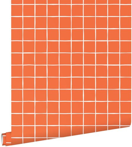 Esta Home Tapete Karomuster Orange 50 x 900 cm