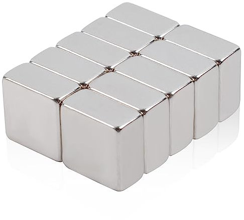Aenienoe Magnete Kleine Rechteckig Neodym Magnete Extra Stark 10x10x5mm Mini Magnete für Pinnwand Magnettafel Kühlschrank Whiteboard Handwerk Fotos Magneten 10 Stück