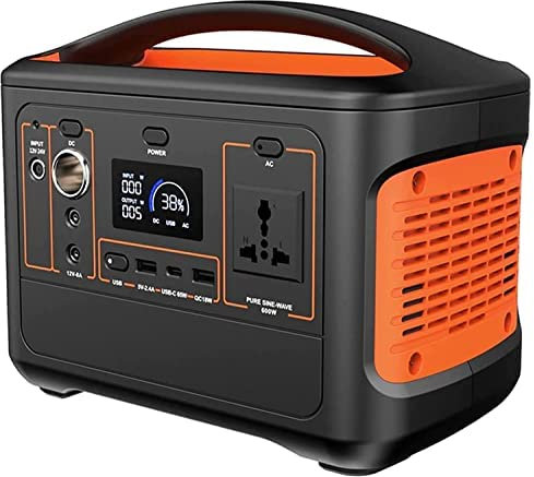 Centrale électrique portable 500 Wh, batterie de secours au lithium, générateur solaire avec 2 prises secteur 220 V 500 W à onde sinusoïdale pure, pour camping, aventure, voyage, chasse, panne de co
