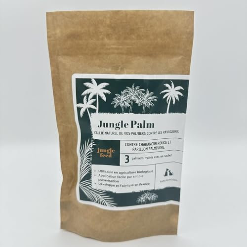 Jungle Palm – Traitement Naturel Contre Charançon Rouge & Papillon Palmivore – 25M Nématodes Sc – Protège Jusqu’à 3 Palmiers – Utilisable en Agriculture Bio – Jungle Feed