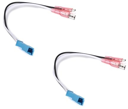 2Pcs 2 Pin Blue Speaker Adapter Harness Compatible with BMW 3 Series E90