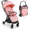 COSTWAY Passeggino Leggero per Bambini, Passeggino da Viaggio con Schienale Regolabile, Passeggino Portatile per Bambini con Schienale Reclinabile e Cappotta Regolabile, per Bambini 0-3 Anni (Rosa)