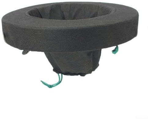 Panier flottant pour plantes, noir, 25 cm de diamètre, sac de plantation pour bassin d'eau, plantes aquatiques, conservation du sol, protection des racines