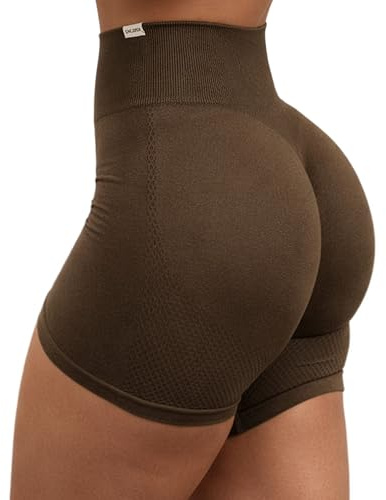 SMILODOX Sport Shorts Damen Amaze Pro Scrunch, Seamless Blickdichte Radlerhose, Unsichtbarer Scrunch-Effekt, V-Shape High Waist Kurze Sporthose, Hoher Bund Biker Shorts für Yoga, Fitness & Gym