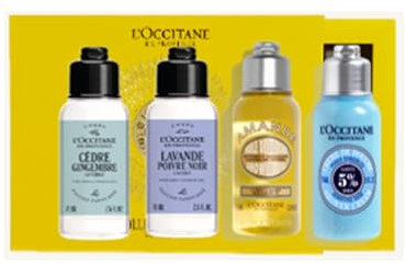 L'OCCITANE Aromatic Shower Gel Collection, Travel-Size Body Cleanser Essentials, Premium & Clean Beauty Bath & Body Gift Set for All