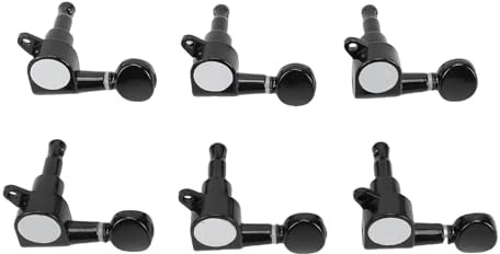 Jiawu Inline Guitar Tuning Pegs Upgraded Set for Enhanced Performance for Electric Guitars Accurate Tuning for Musicians of All Levels Carbon Steel Material