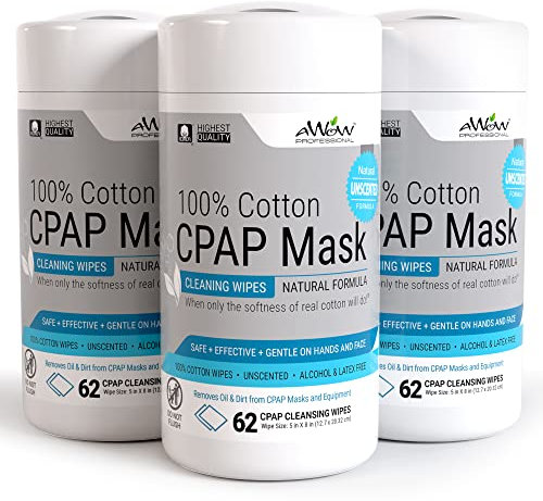 A World of Wipes Professional Cpap Wipes | Awow Professional Cpap Mask Cleaning Wipes, 186 Unscented Cotton Cpap Mask Wipes | Perfect for Your Cpap Accessories Kit